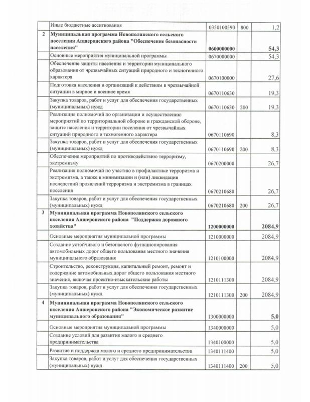 О бюджете Новополянского сельского поселения Апшеронского района на 2021 год