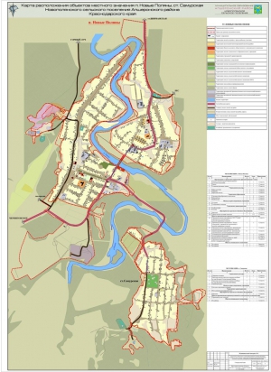 Карта расположения объектов местного значения
